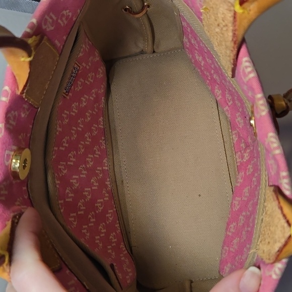 DOONEY & BOURKE Vintage Made in the USA Canvas Light purple/pink Handbag - Picture 7 of 15